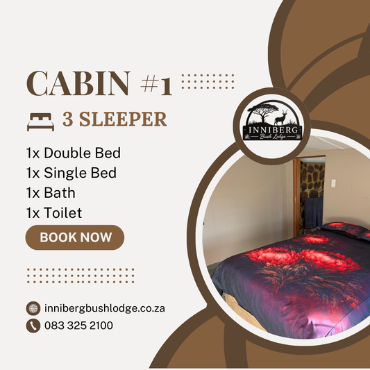 Wooden Cabin #1 - 3 Sleeper (Bath)