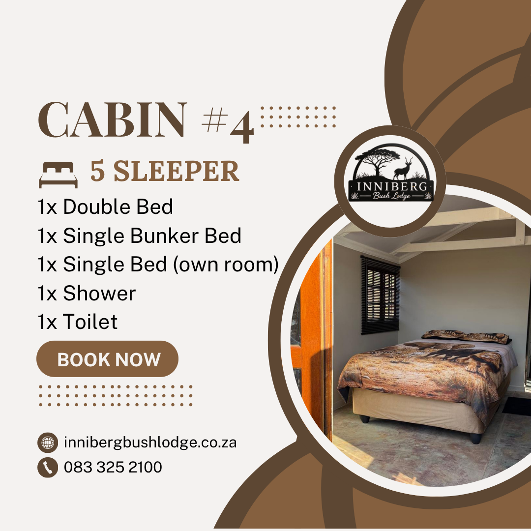Wooden Cabin #4 - 5 Sleeper (Shower)